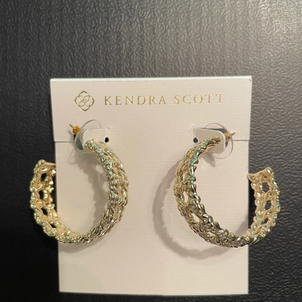 Kendra Scott gold Natalie Loop Earrings